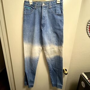 Vintage 80's Rare Women's Corniche Ombre Jeans in Excellent Condition Size 11/12